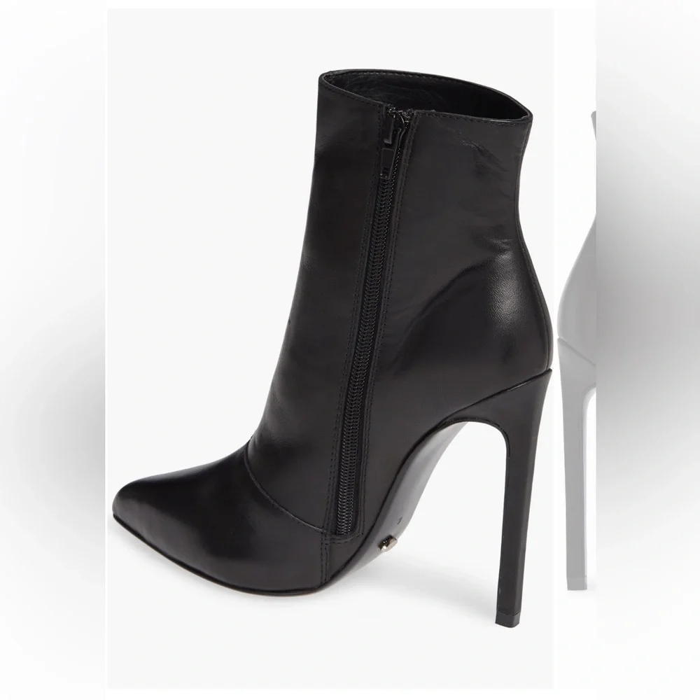 Tony Bianco Black Pointed Stiletto Ankle Boots